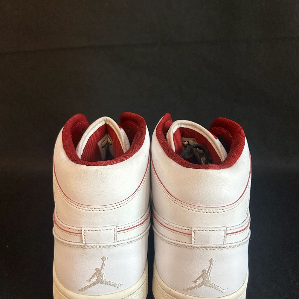 Jordan 1 Retro Mid White Gym Red Black - Size 15 ( 554724-103 ) Sneakers - Picture 3 of 5